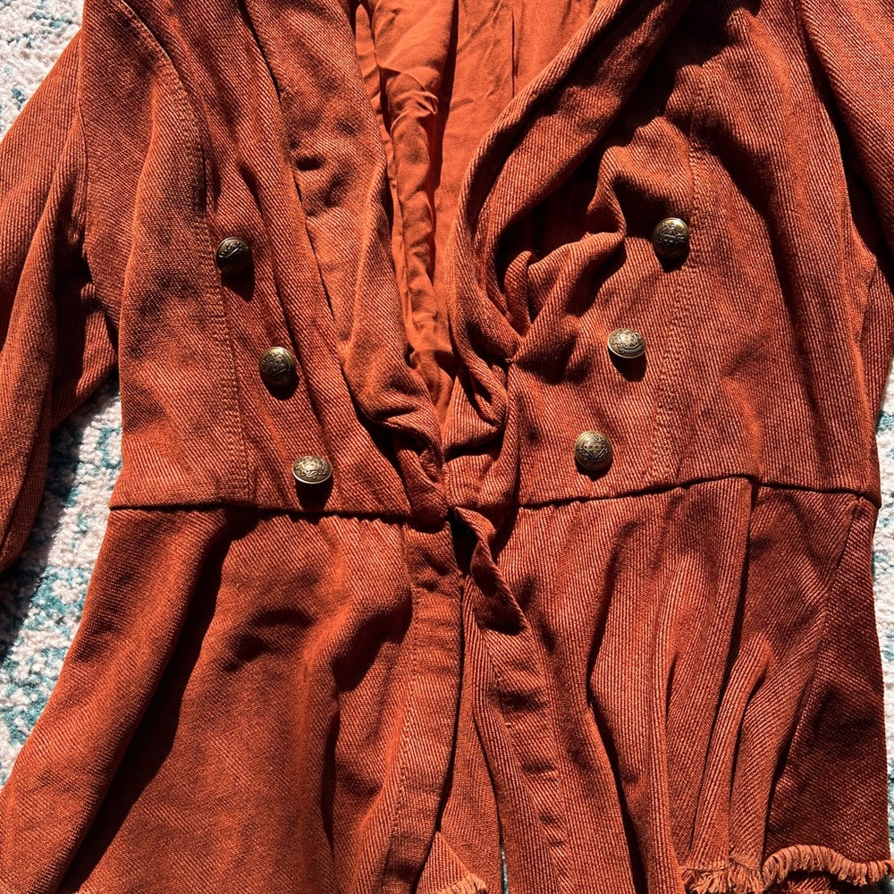 Free People Victorian Blazer Jacket Women's L Brown Twill
Long Sleeve Open Front - Picture 5 of 5